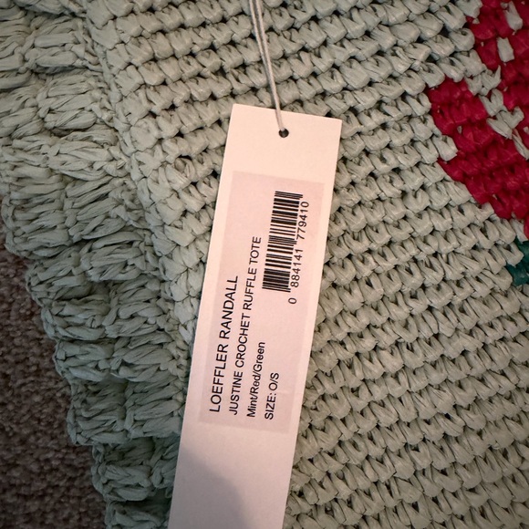 Loeffler Randall Justine Ruffle Raffia Tote - Picture 2 of 4